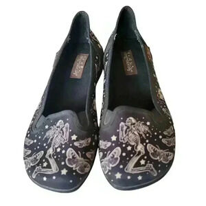 Chocolaticas Fallen Angels Black Slip On Shoes Women's Size 37 6.5us